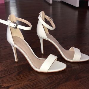 Enzo Angiolini White Ankle Strap Sandals